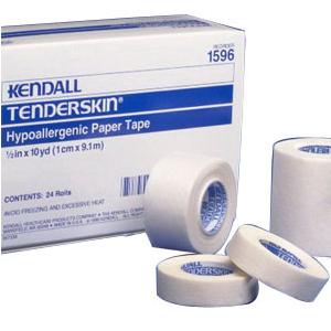 Kendall Tenderskin® Hypoallergenic Paper Tape 1/2" x 10 yds